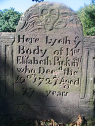 tombstone 1727, skull design