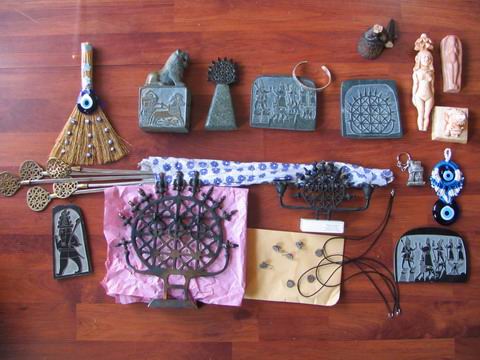 metal and clay handicrafts